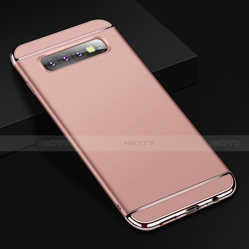 Carcasa Bumper Lujo Marco de Metal y Plastico Funda T01 para Samsung Galaxy S10