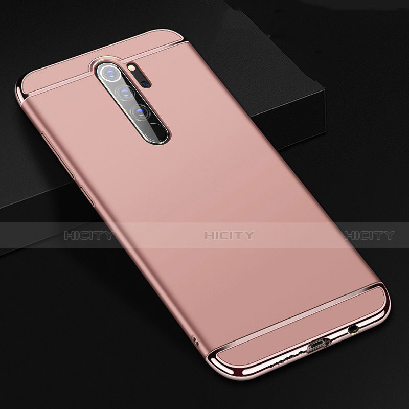 Carcasa Bumper Lujo Marco de Metal y Plastico Funda T01 para Xiaomi Redmi Note 8 Pro Oro Rosa