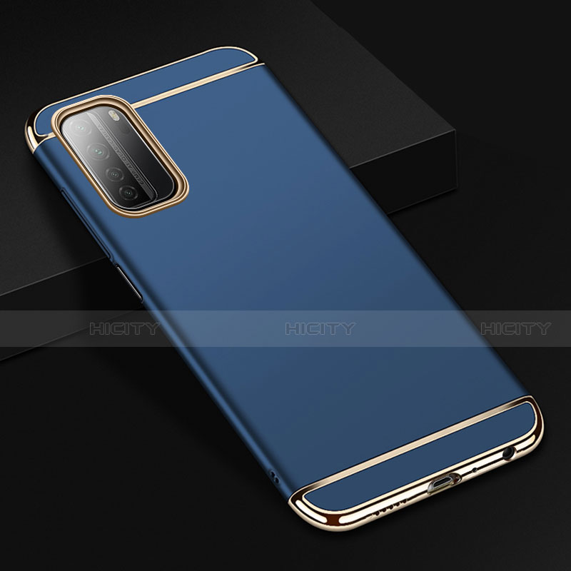 Carcasa Bumper Lujo Marco de Metal y Plastico Funda T02 para Huawei P40 Lite 5G Azul