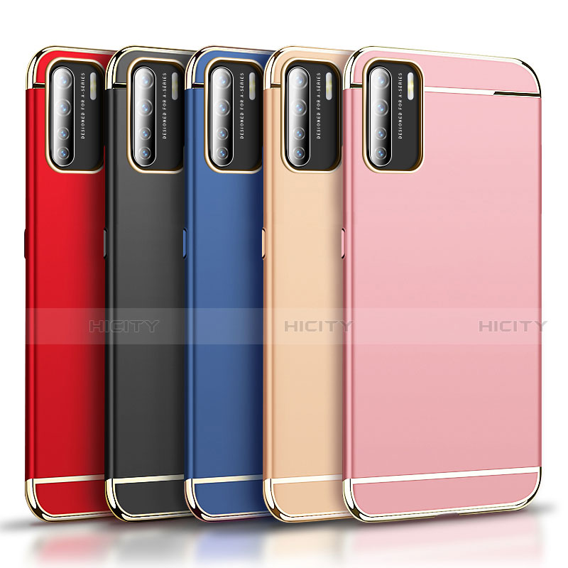 Carcasa Bumper Lujo Marco de Metal y Plastico Funda T02 para Oppo K7 5G