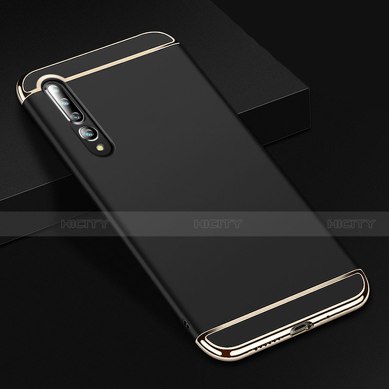 Carcasa Bumper Lujo Marco de Metal y Plastico Funda T02 para Xiaomi Mi 10 Pro Negro