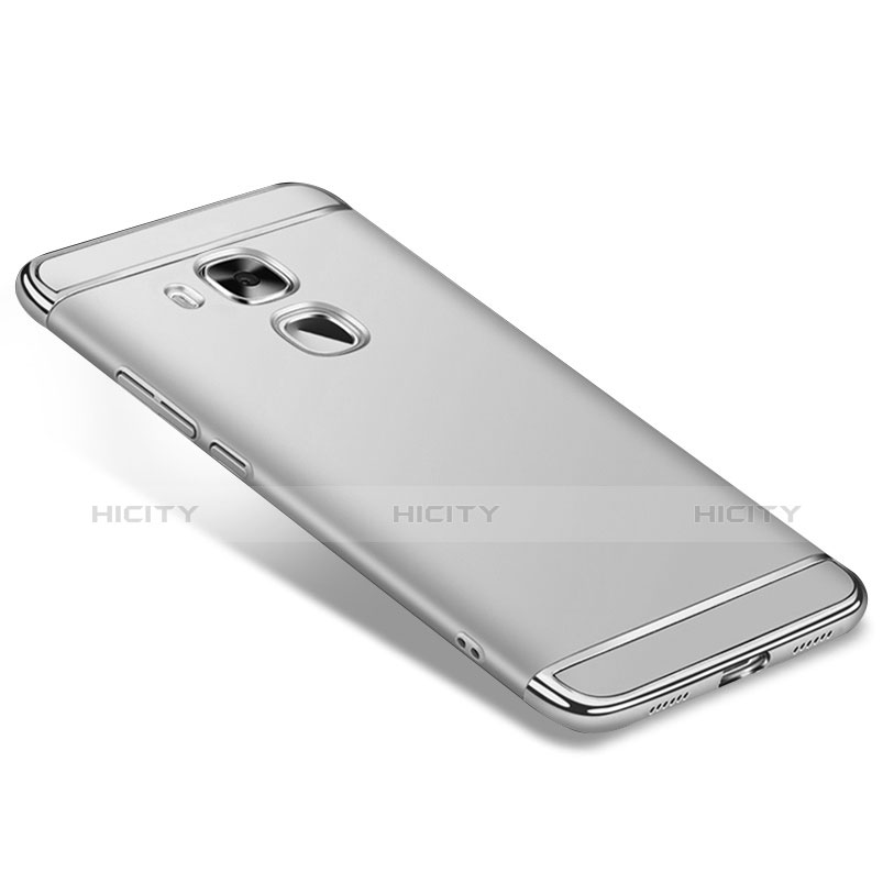 Carcasa Bumper Lujo Marco de Metal y Plastico M01 para Huawei G9 Plus Plata