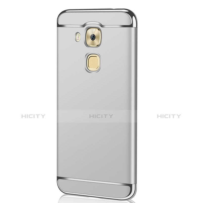 Carcasa Bumper Lujo Marco de Metal y Plastico M01 para Huawei G9 Plus Plata