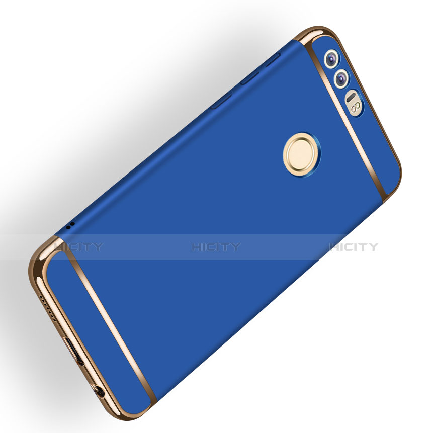 Carcasa Bumper Lujo Marco de Metal y Plastico M01 para Huawei Honor 8 Azul