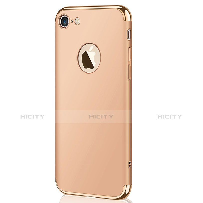 Carcasa Bumper Lujo Marco de Metal y Plastico M02 para Apple iPhone 7 Oro