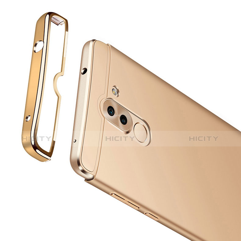 Carcasa Bumper Lujo Marco de Metal y Plastico M02 para Huawei GR5 (2017) Oro