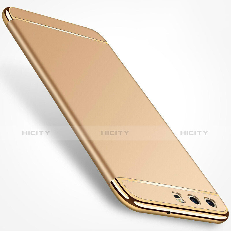 Carcasa Bumper Lujo Marco de Metal y Plastico M02 para Huawei P10 Oro