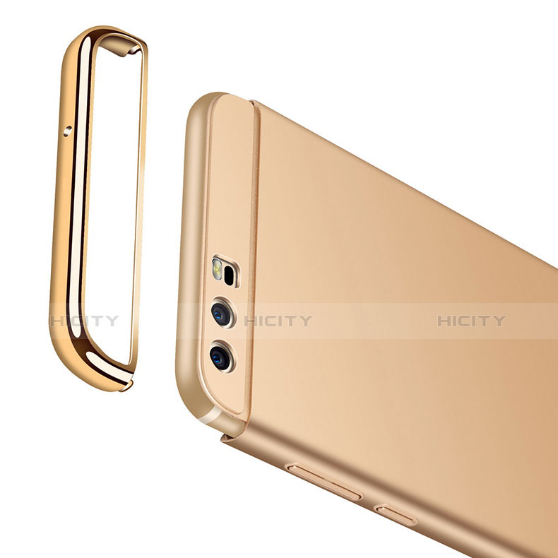 Carcasa Bumper Lujo Marco de Metal y Plastico M02 para Huawei P10 Oro