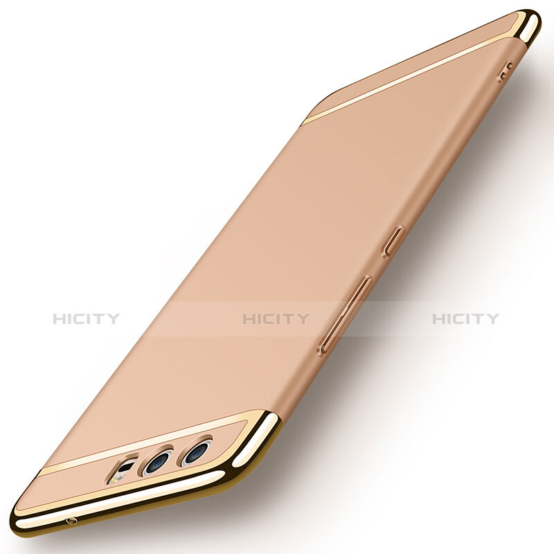 Carcasa Bumper Lujo Marco de Metal y Plastico M02 para Huawei P10 Oro