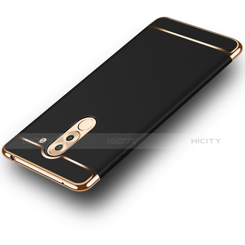 Carcasa Bumper Lujo Marco de Metal y Plastico M03 para Huawei Honor 6X Pro Negro