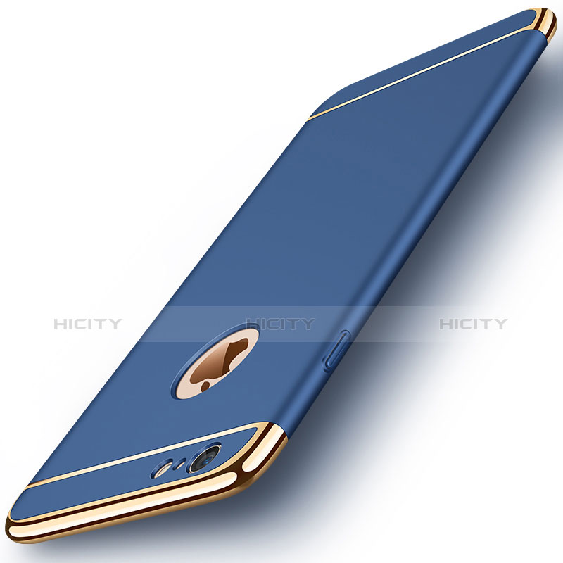 Carcasa Bumper Lujo Marco de Metal y Plastico para Apple iPhone 6 Azul