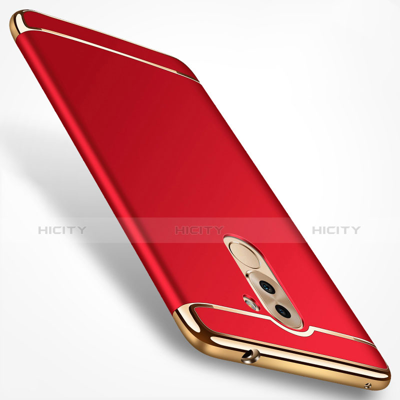 Carcasa Bumper Lujo Marco de Metal y Plastico para Huawei Honor 6A Rojo