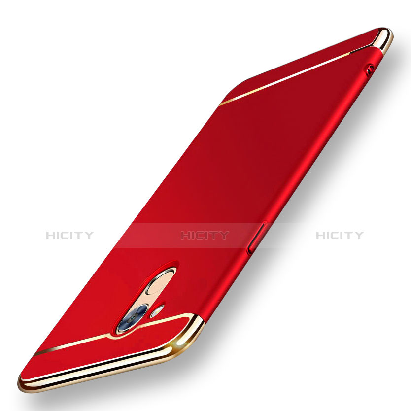 Carcasa Bumper Lujo Marco de Metal y Plastico para Huawei Honor 6A Rojo