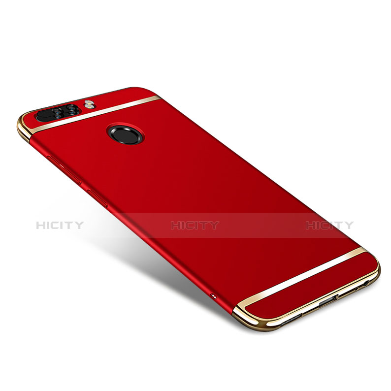 Carcasa Bumper Lujo Marco de Metal y Plastico para Huawei Honor 8 Pro Rojo