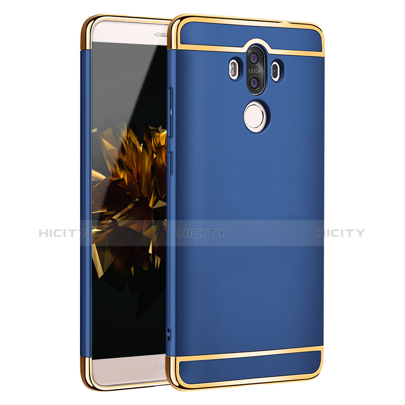 Carcasa Bumper Lujo Marco de Metal y Plastico para Huawei Mate 9 Azul