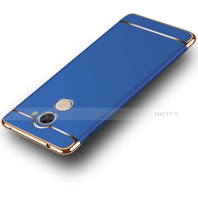 Carcasa Bumper Lujo Marco de Metal y Plastico para Huawei Y7 Prime Azul