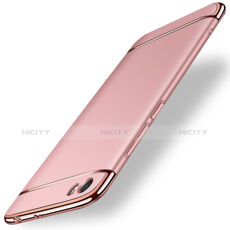 Carcasa Bumper Lujo Marco de Metal y Plastico para Xiaomi Mi 5 Oro Rosa