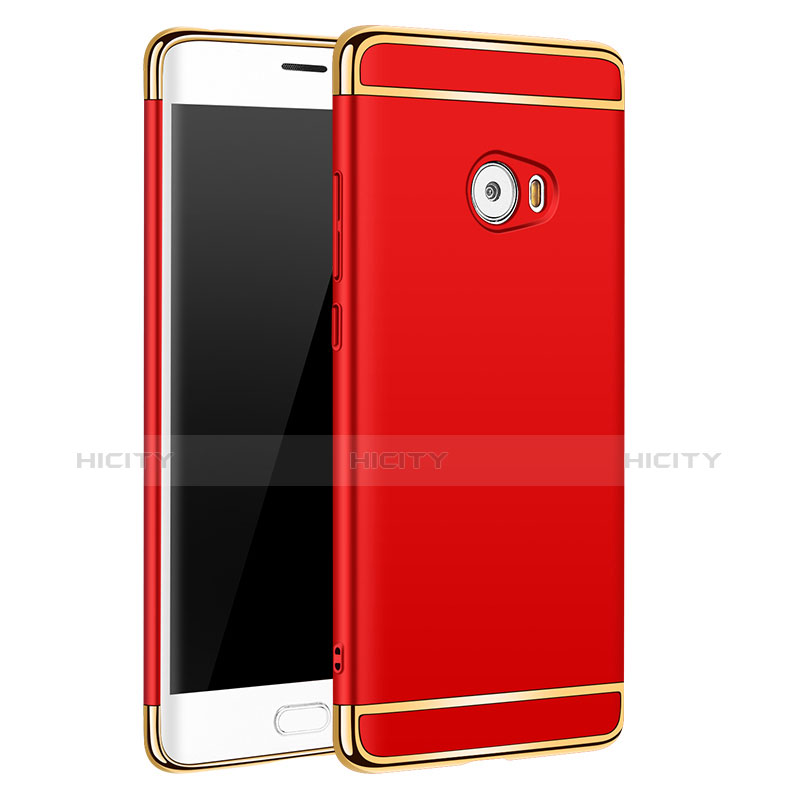 Carcasa Bumper Lujo Marco de Metal y Plastico para Xiaomi Mi Note 2 Rojo