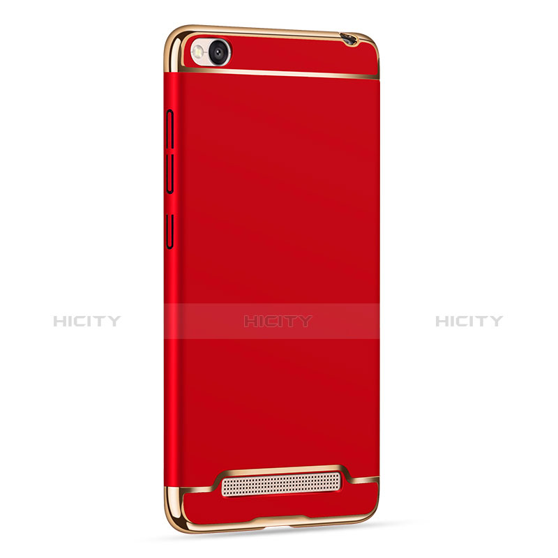 Carcasa Bumper Lujo Marco de Metal y Plastico para Xiaomi Redmi 4A Rojo