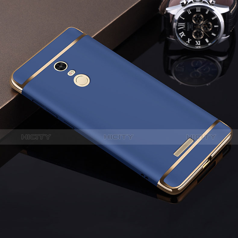 Carcasa Bumper Lujo Marco de Metal y Plastico para Xiaomi Redmi Note 3 Azul