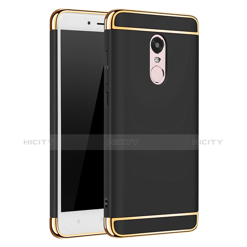 Carcasa Bumper Lujo Marco de Metal y Plastico para Xiaomi Redmi Note 4 Standard Edition Negro