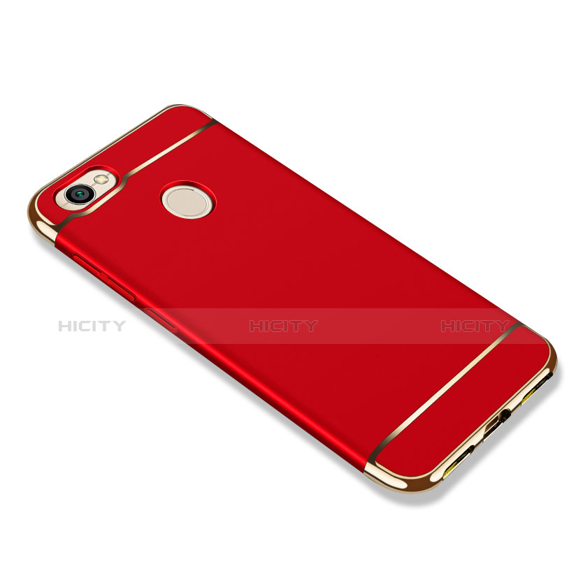 Carcasa Bumper Lujo Marco de Metal y Plastico para Xiaomi Redmi Y1 Rojo