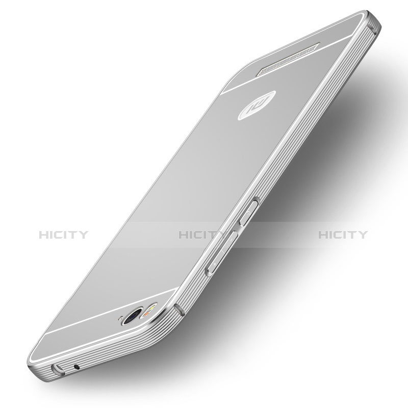 Carcasa Bumper Lujo Marco de Metal y Silicona Funda M01 para Xiaomi Mi 4C