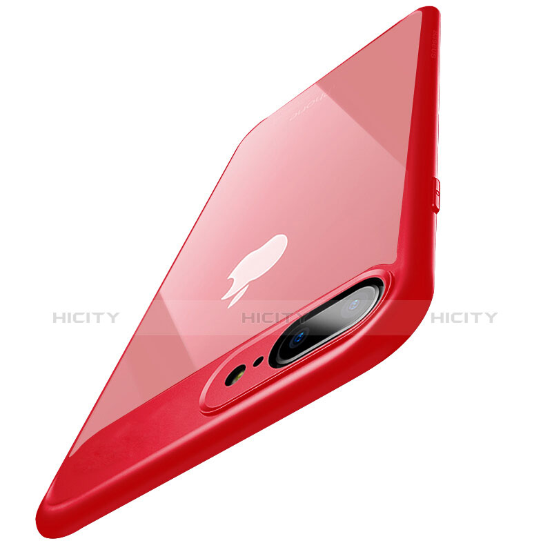 Carcasa Bumper Silicona Transparente B01 para Apple iPhone 8 Plus Rojo