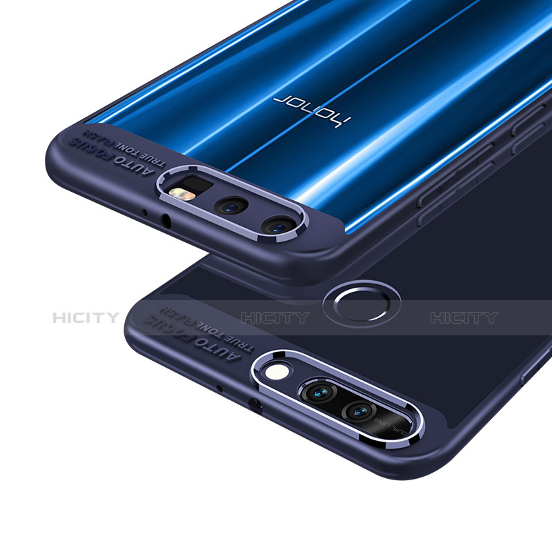 Carcasa Bumper Silicona Transparente Espejo 360 Grados para Huawei Honor 9 Premium Azul