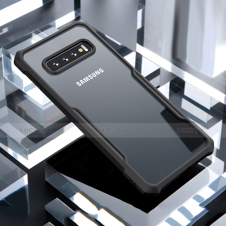 Carcasa Bumper Silicona Transparente Espejo para Samsung Galaxy S10 Negro