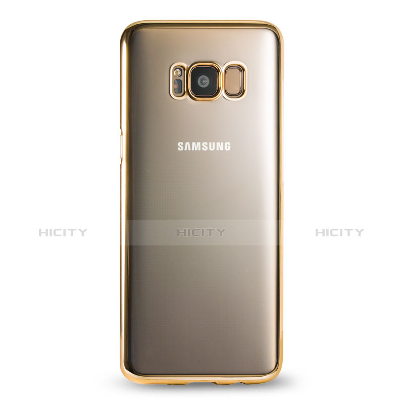 Carcasa Bumper Silicona Transparente Gel para Samsung Galaxy S8 Oro