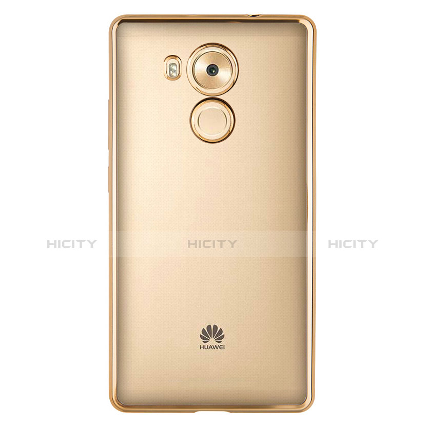 Carcasa Bumper Silicona Transparente Mate para Huawei Mate 8 Oro