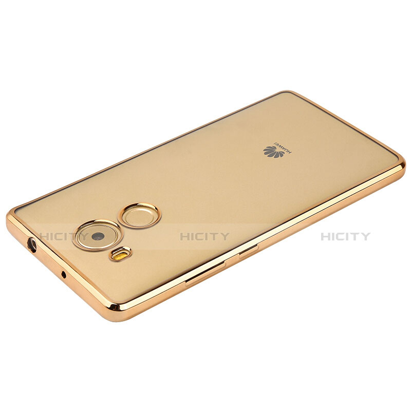 Carcasa Bumper Silicona Transparente Mate para Huawei Mate 8 Oro