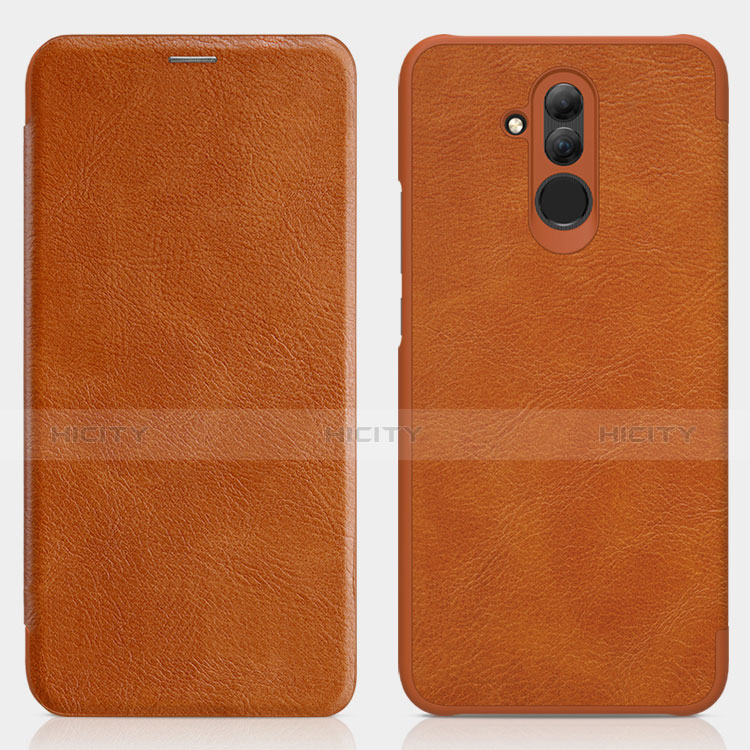 Carcasa de Cuero Cartera con Soporte F01 para Huawei Mate 20 Lite Marron