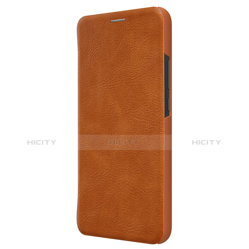 Carcasa de Cuero Cartera con Soporte F01 para Huawei Mate 20 Lite Marron