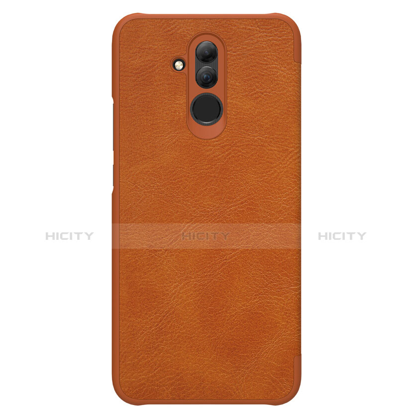 Carcasa de Cuero Cartera con Soporte F01 para Huawei Mate 20 Lite Marron