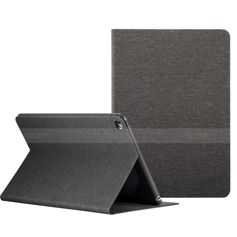 Carcasa de Cuero Cartera con Soporte L01 para Apple iPad Mini 4 Negro