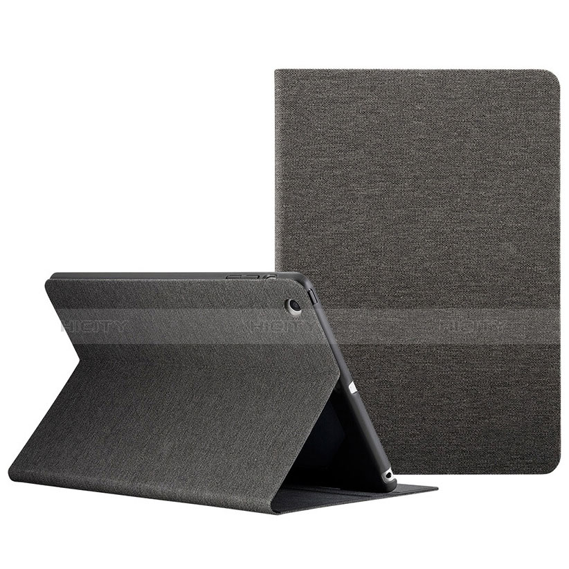 Carcasa de Cuero Cartera con Soporte L01 para Apple iPad Mini Negro