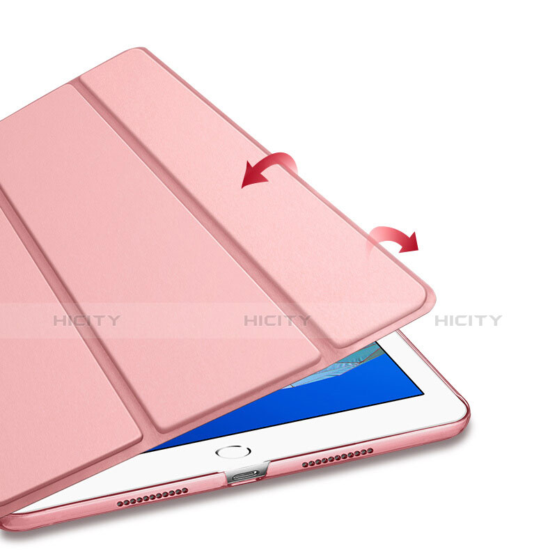 Carcasa de Cuero Cartera con Soporte L01 para Apple iPad New Air (2019) 10.5 Oro Rosa