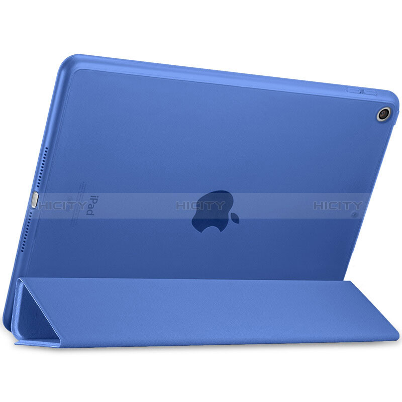 Carcasa de Cuero Cartera con Soporte L01 para Apple New iPad 9.7 (2018) Azul