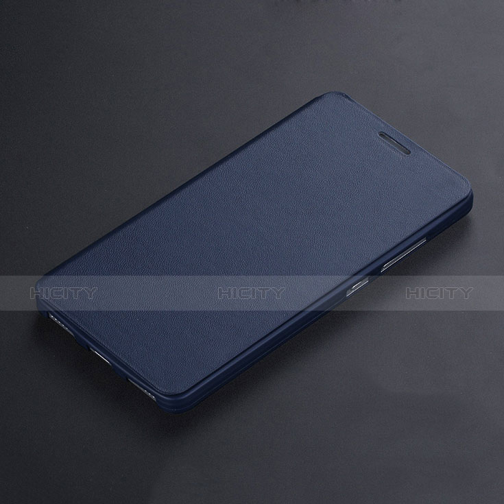 Carcasa de Cuero Cartera con Soporte L01 para Huawei Honor 7 Dual SIM Azul