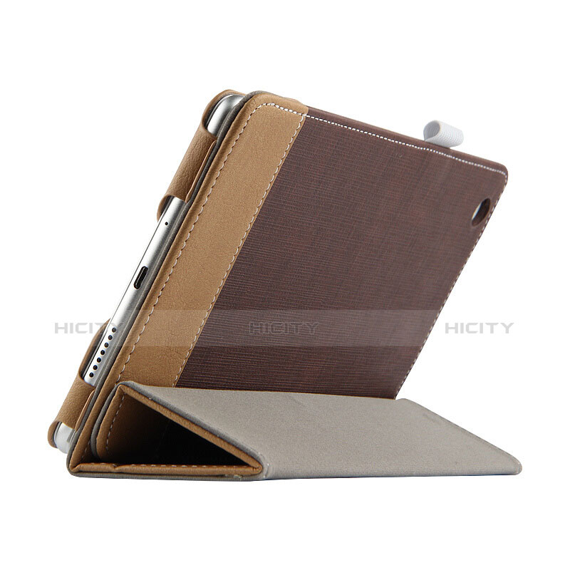 Carcasa de Cuero Cartera con Soporte L01 para Huawei MediaPad M3 Lite 8.0 CPN-W09 CPN-AL00 Marron