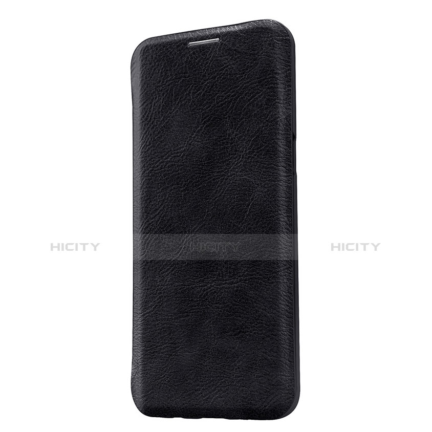 Carcasa de Cuero Cartera con Soporte L01 para Samsung Galaxy S9 Negro