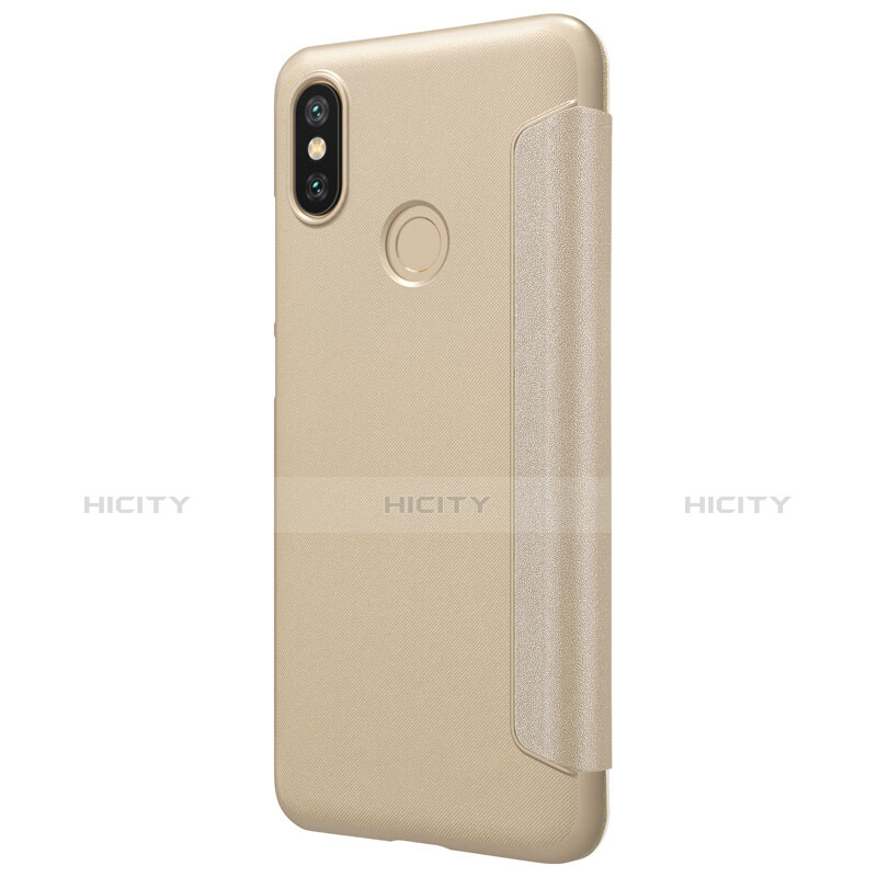 Carcasa de Cuero Cartera con Soporte L01 para Xiaomi Mi 6X Oro