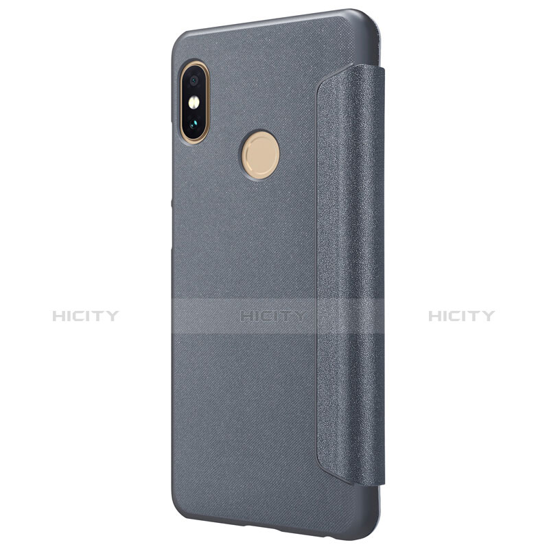 Carcasa de Cuero Cartera con Soporte L01 para Xiaomi Redmi Note 5 AI Dual Camera Gris