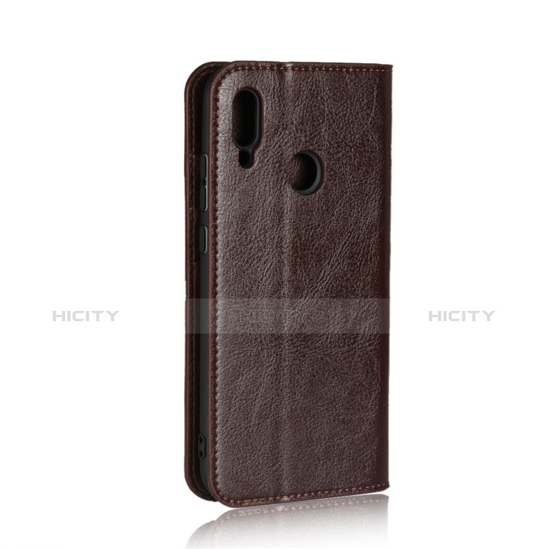 Carcasa de Cuero Cartera con Soporte L02 para Huawei Honor 10 Lite Marron