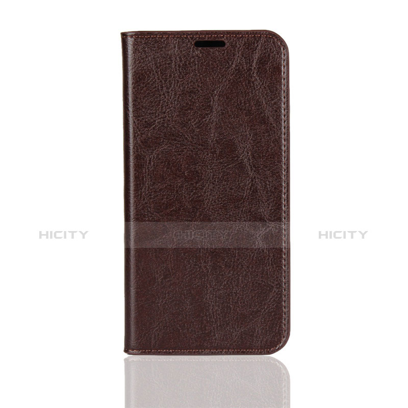 Carcasa de Cuero Cartera con Soporte L02 para Huawei Honor 10 Lite Marron