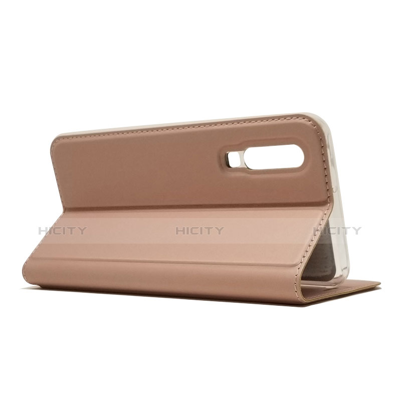 Carcasa de Cuero Cartera con Soporte L02 para Huawei P30 Oro Rosa