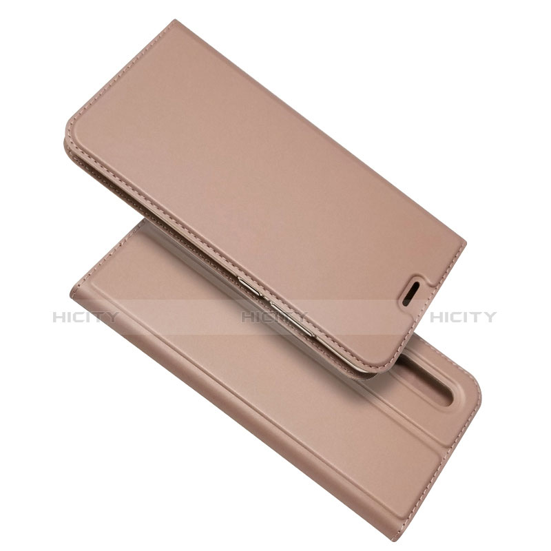 Carcasa de Cuero Cartera con Soporte L02 para Huawei P30 Oro Rosa