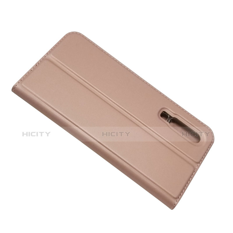 Carcasa de Cuero Cartera con Soporte L02 para Huawei P30 Oro Rosa